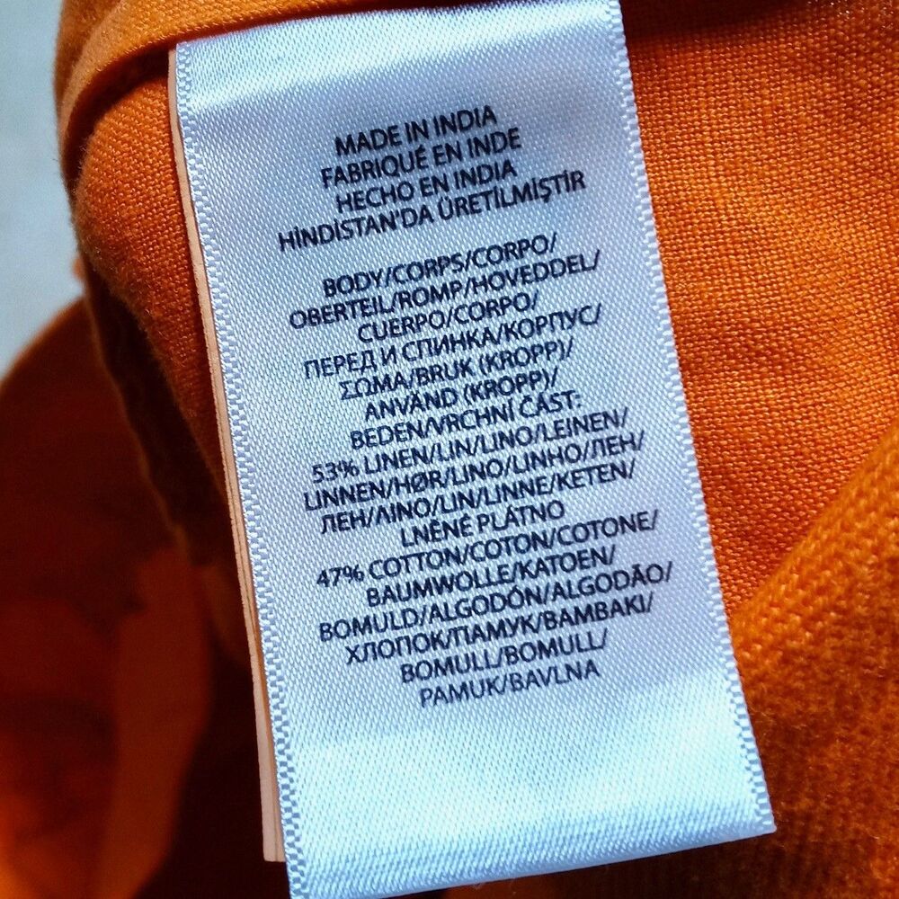 *READ* NWT Polo Ralph Lauren Shorts Mens 40 Linen Blend Orange Classic Fit Beach - Picture 10 of 13